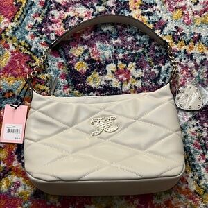 Juicy Couture Cream Quilted Shoulder Bag